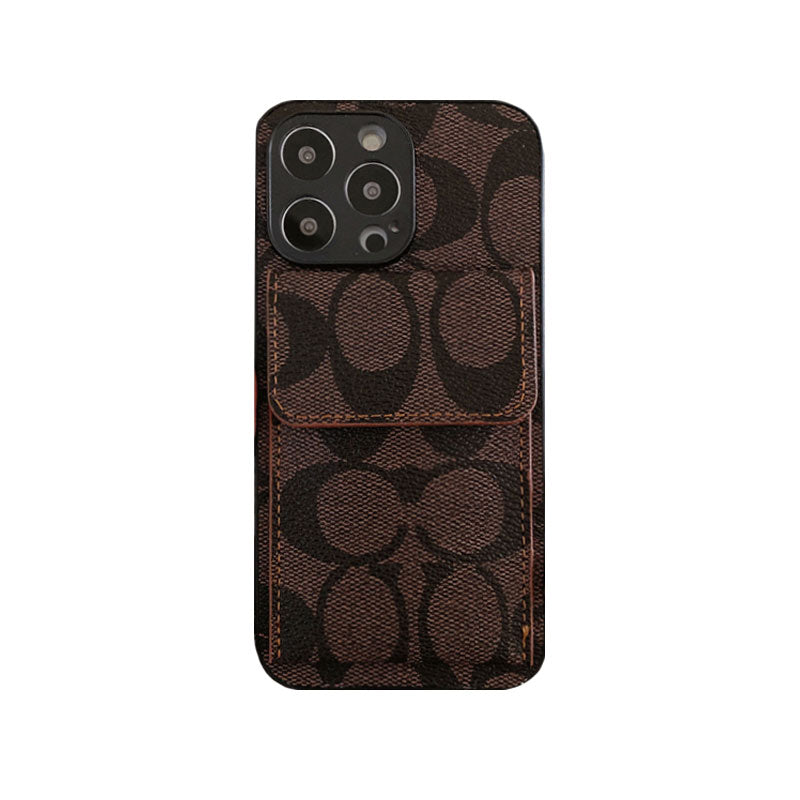 Coach iPhone Case With Wallet Coffee-HP240513