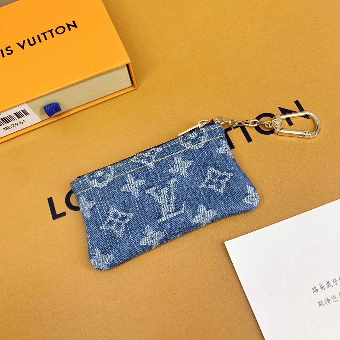 Luxury Monogram Coin Pouch – Stylish & Compact Keychain Wallet