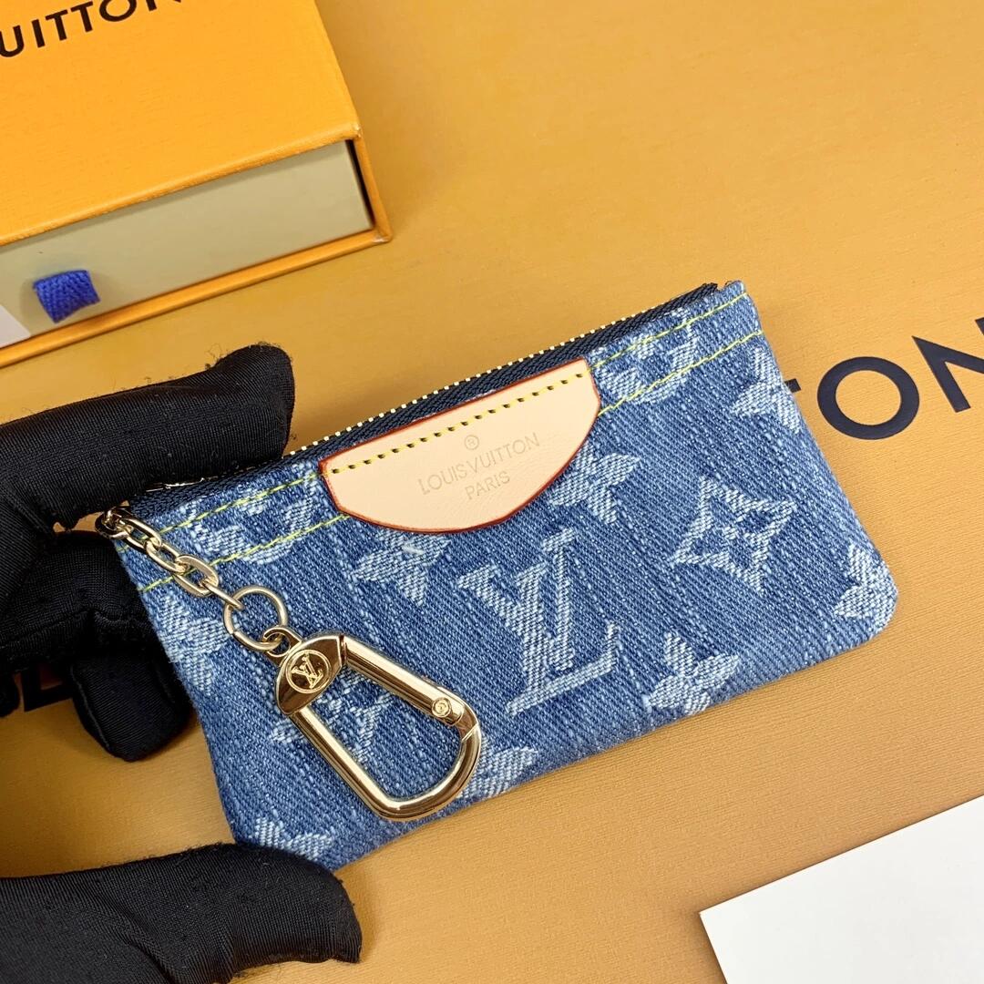 Luxury Monogram Coin Pouch – Stylish & Compact Keychain Wallet