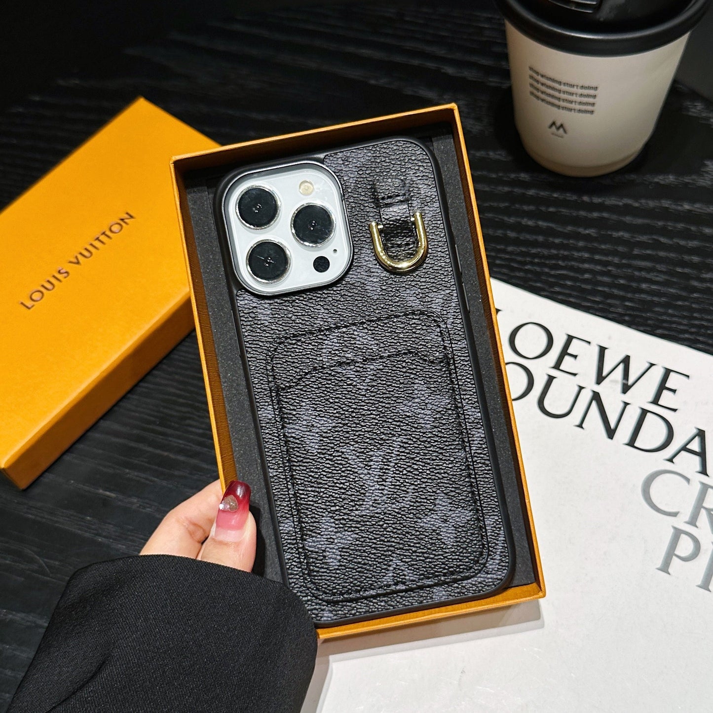 Lout Card Holder Leather iPhone Case