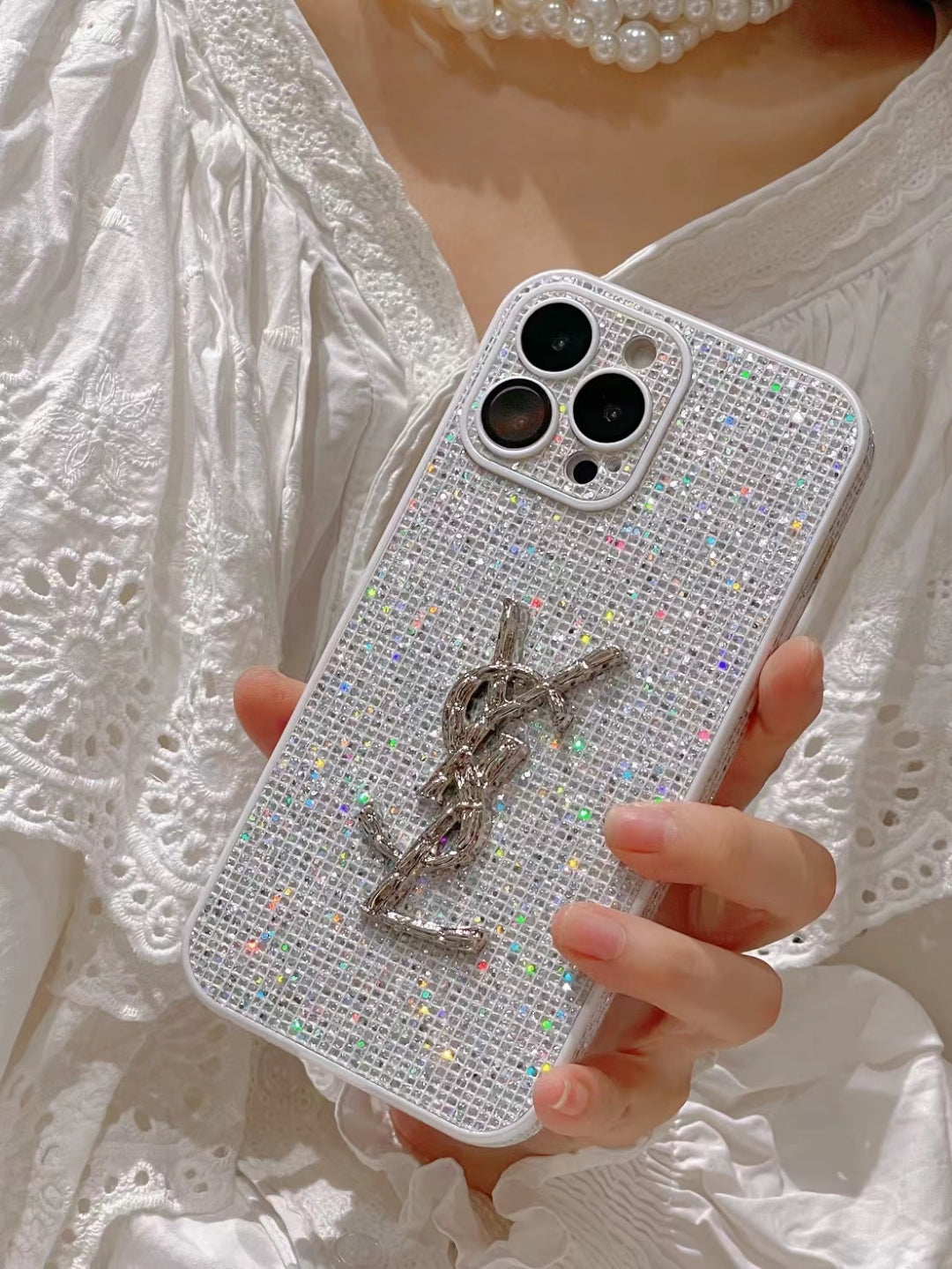 Casos de iPhone de glitter luxuosos