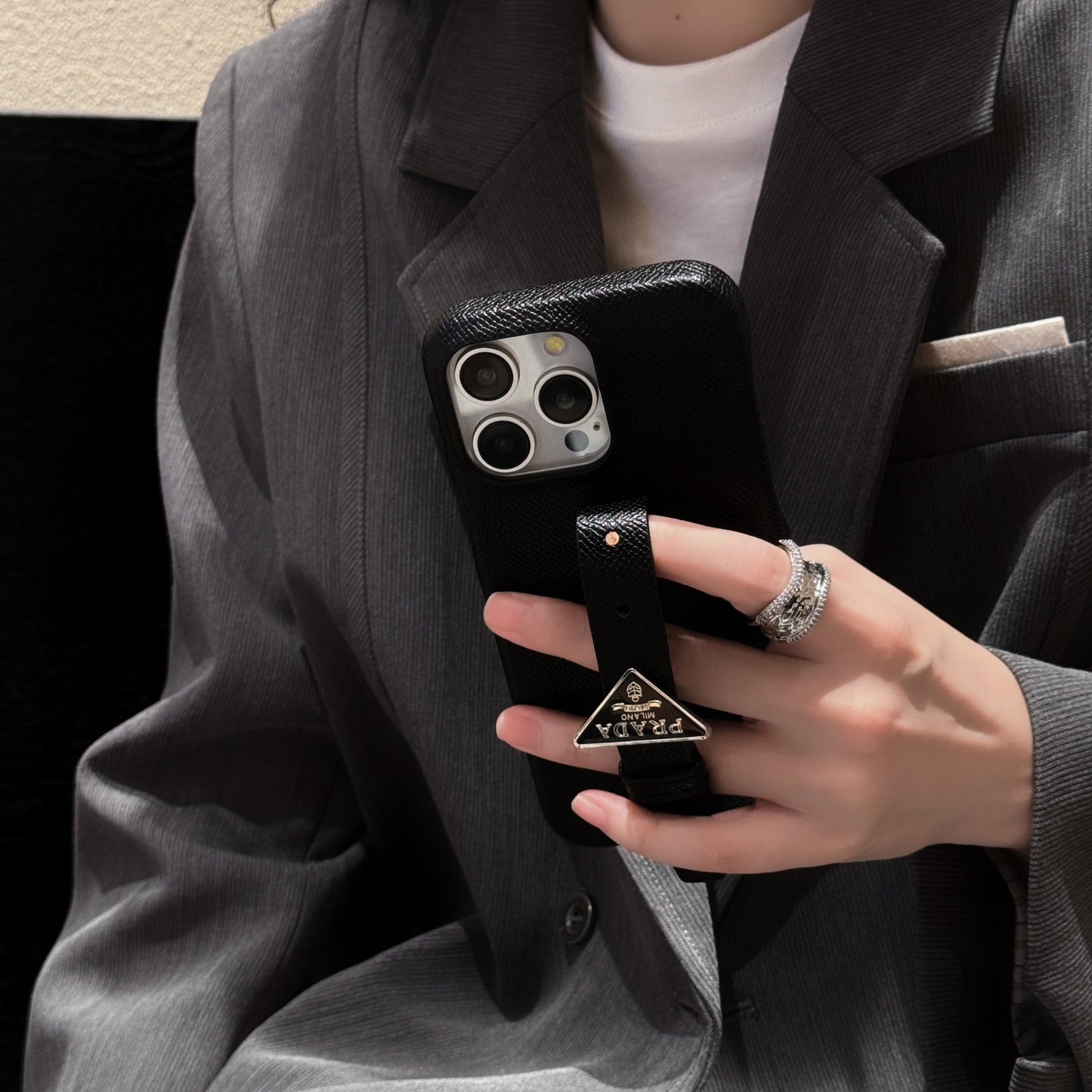 PRA Leather Handle iPhone Case