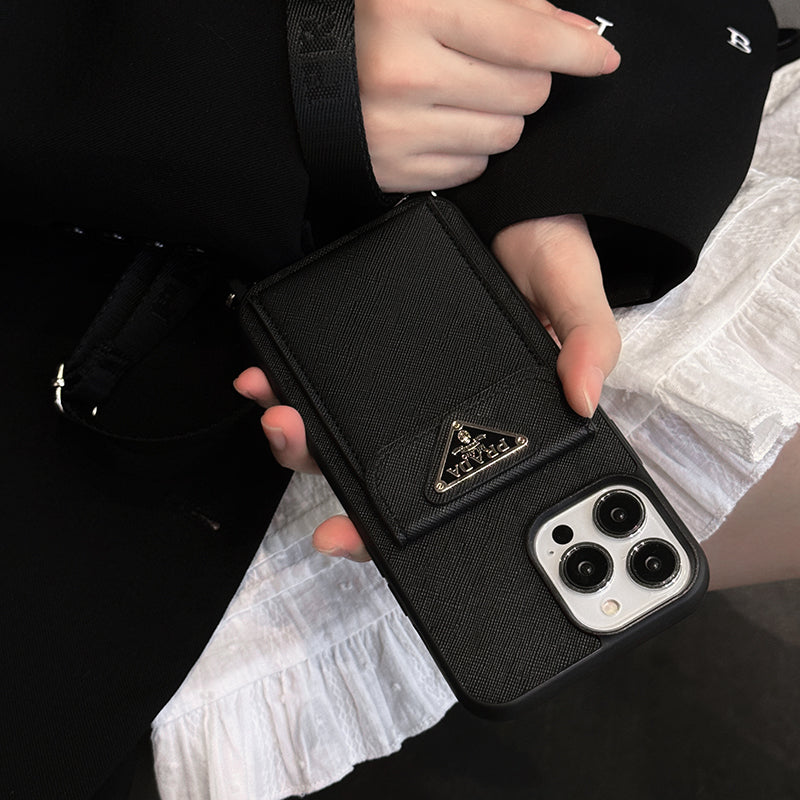 Custodia per iPhone in pelle Crossbody Pra