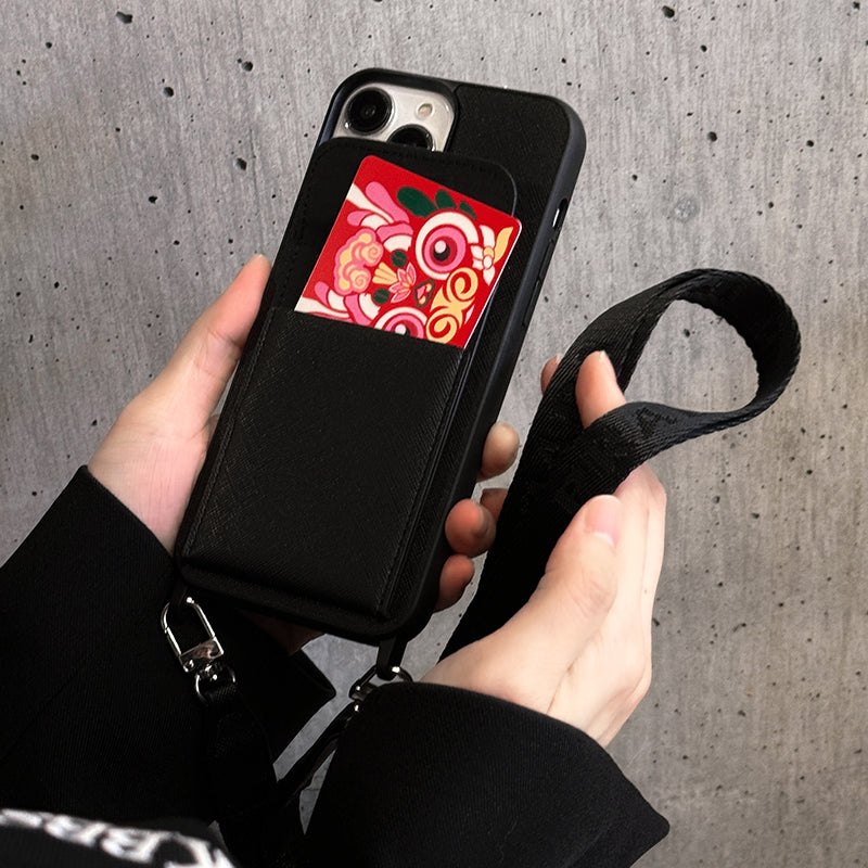 Custodia per iPhone in pelle Crossbody Pra