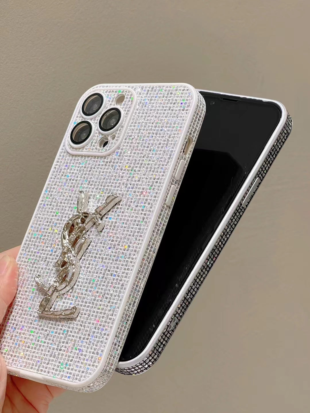 Casos de iPhone de glitter luxuosos