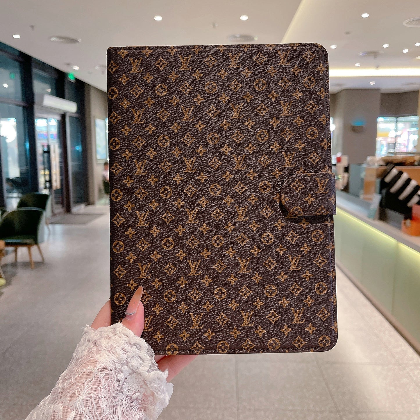 Samsung Galaxy Tab | Patrón de tema de verano de cuero de lienzo de carcasa de lujo de lienzo