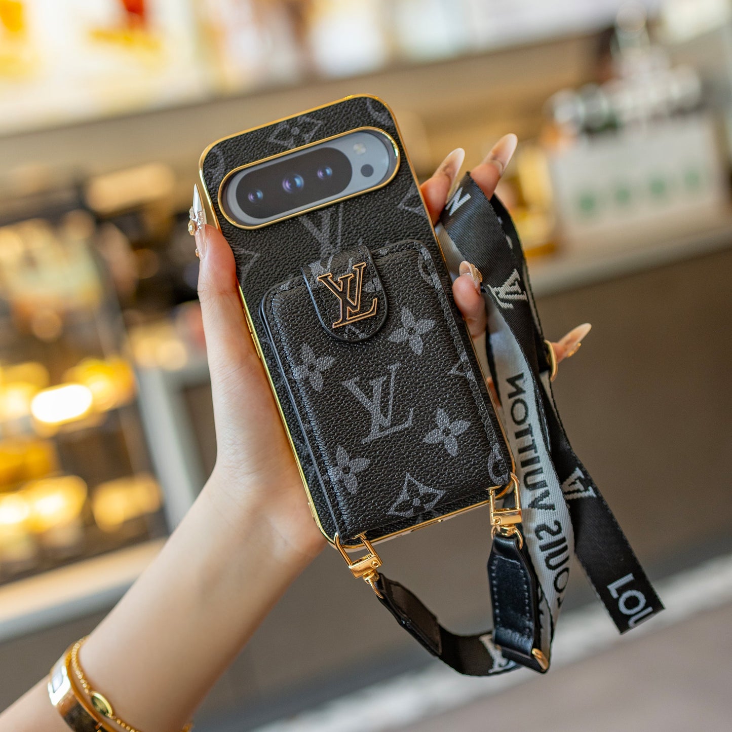 Luxury lanyard Google Pixel phone case