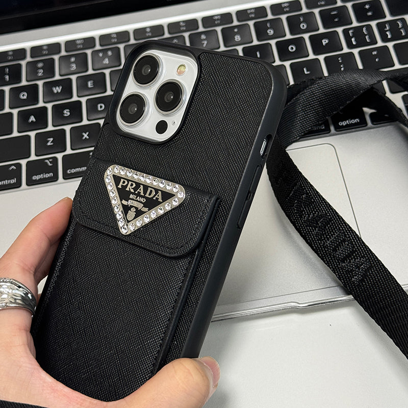 Custodia per iPhone in pelle Crossbody Pra