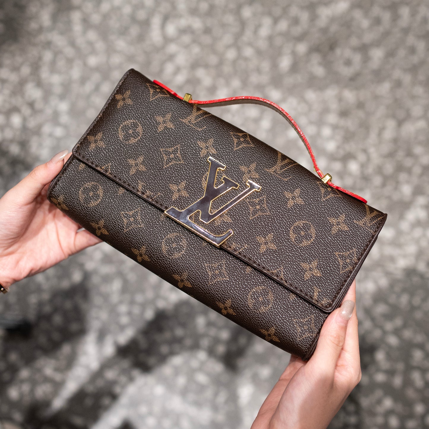 Bolsa de couro de textura de luxo