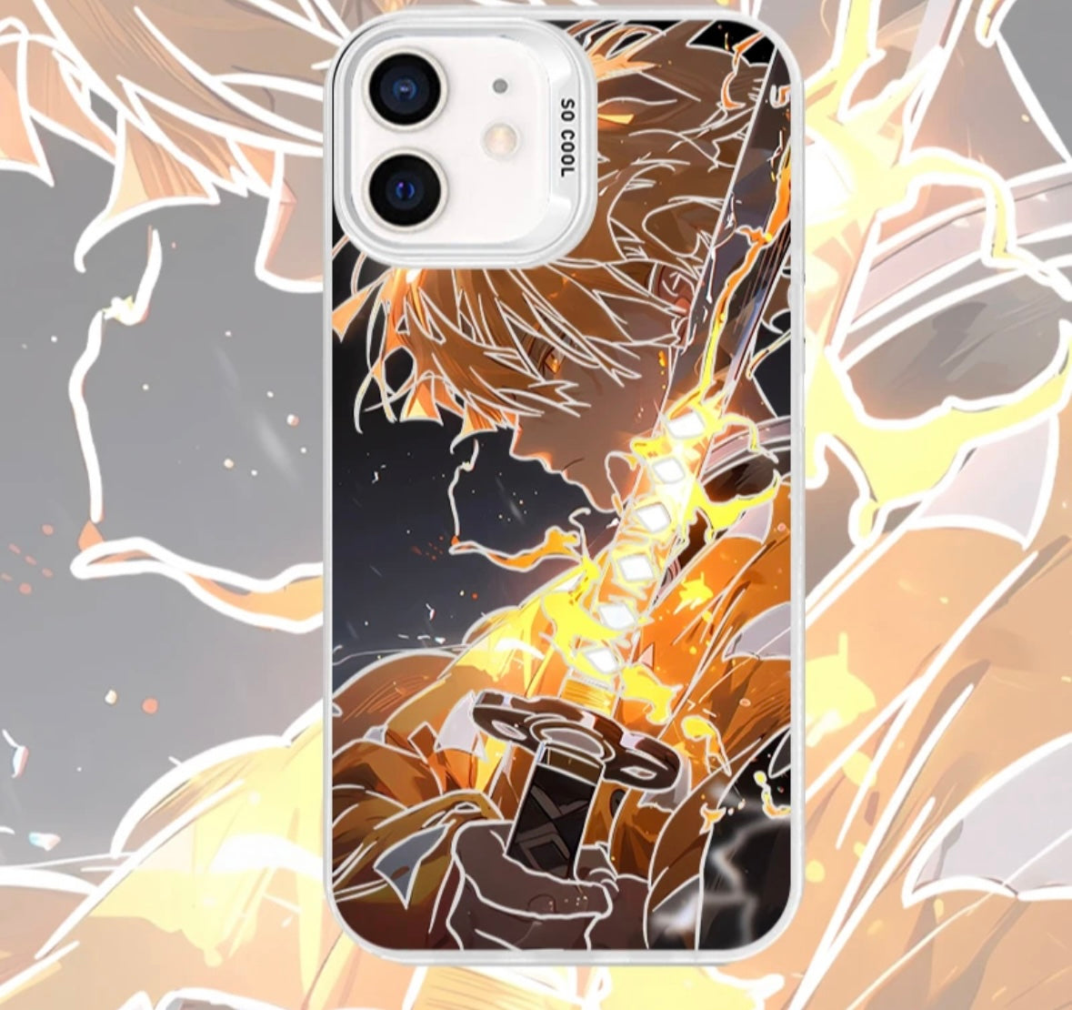 Τηλεφωνική θήκη τηλεφώνου anime του zenitsu demon slayer anime