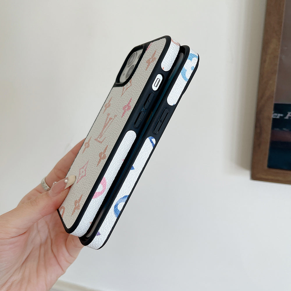 Lou Color Coather iPhone Case
