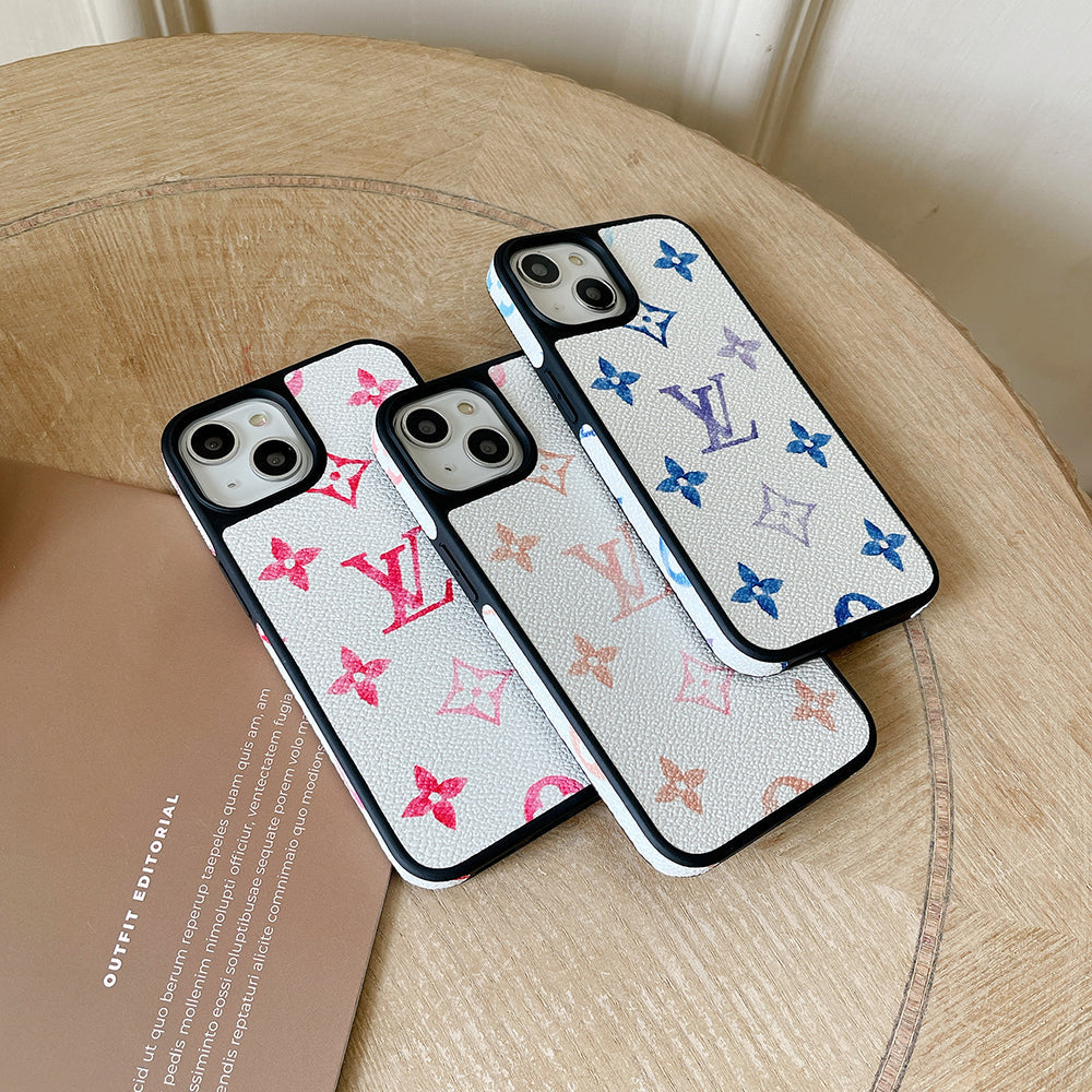 Lou Color Coather iPhone Case