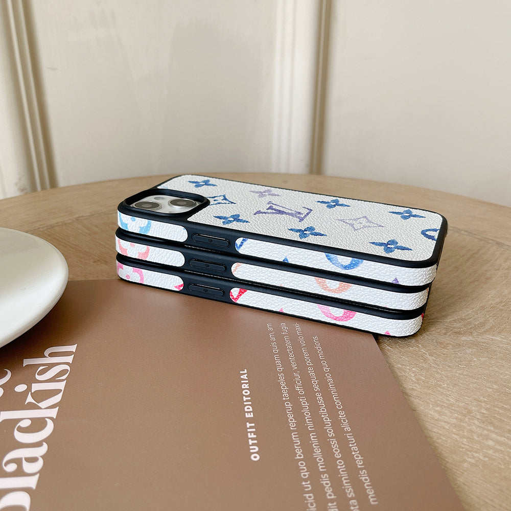 Lou Color Coather iPhone Case