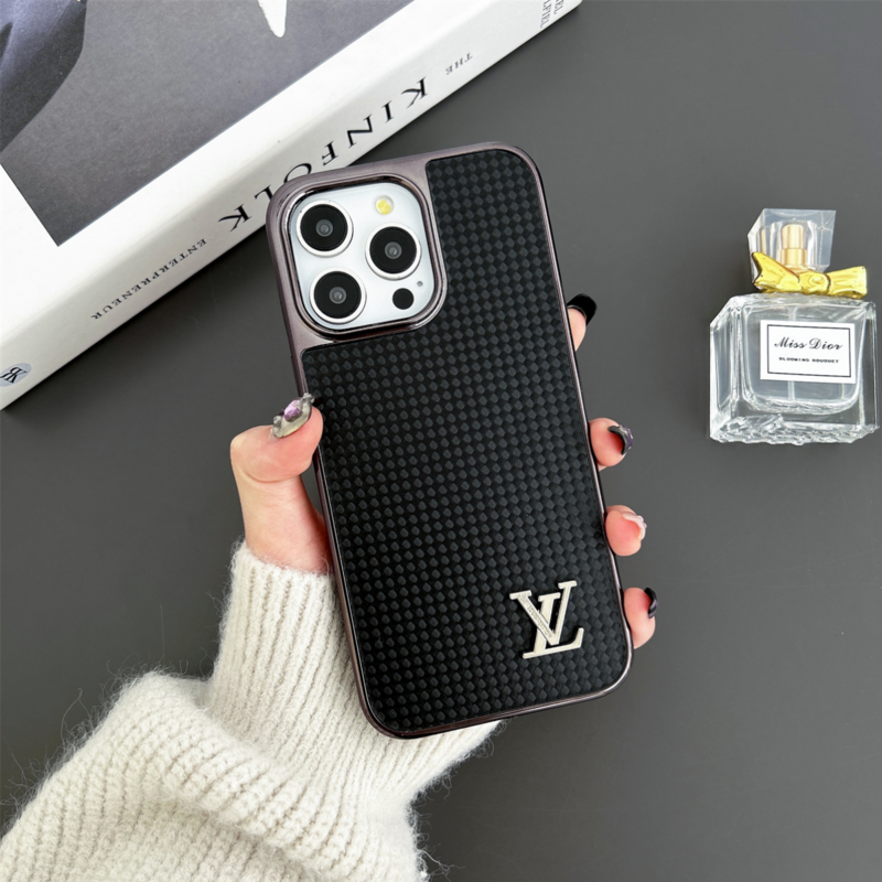 Caso do iPhone de cor de fibra de carbono Lou