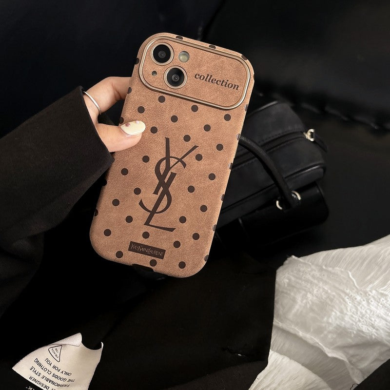 Caso para iPhone de couro marrom