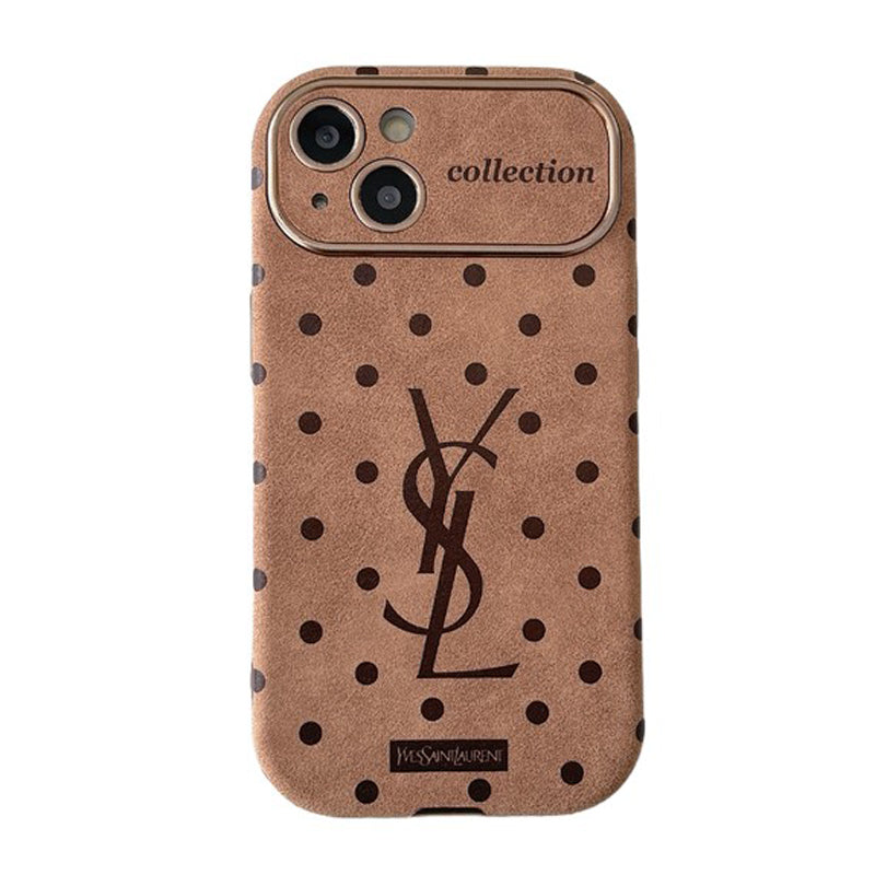 Caso para iPhone de couro marrom