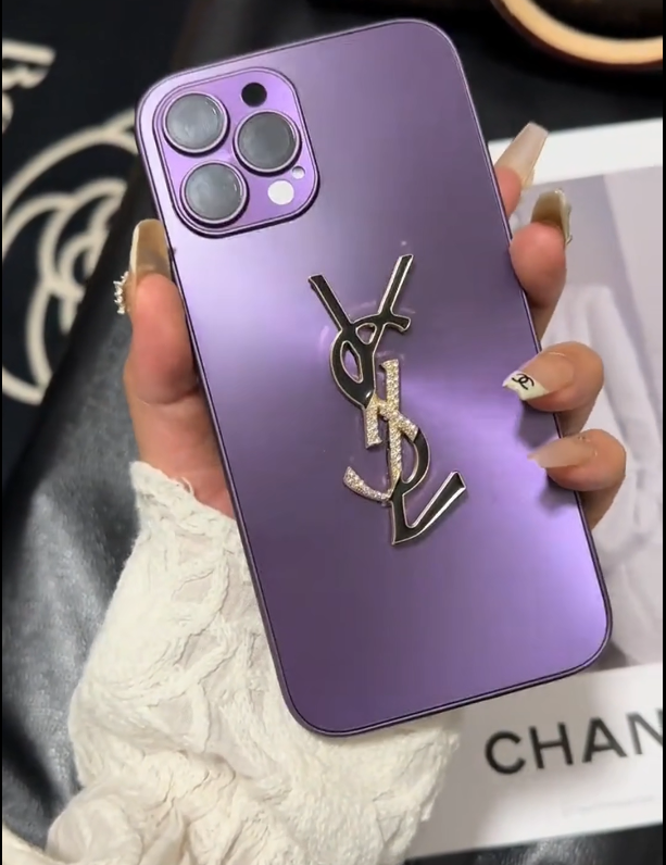 Caso do iPhone mono do brilho y-s-l x mono
