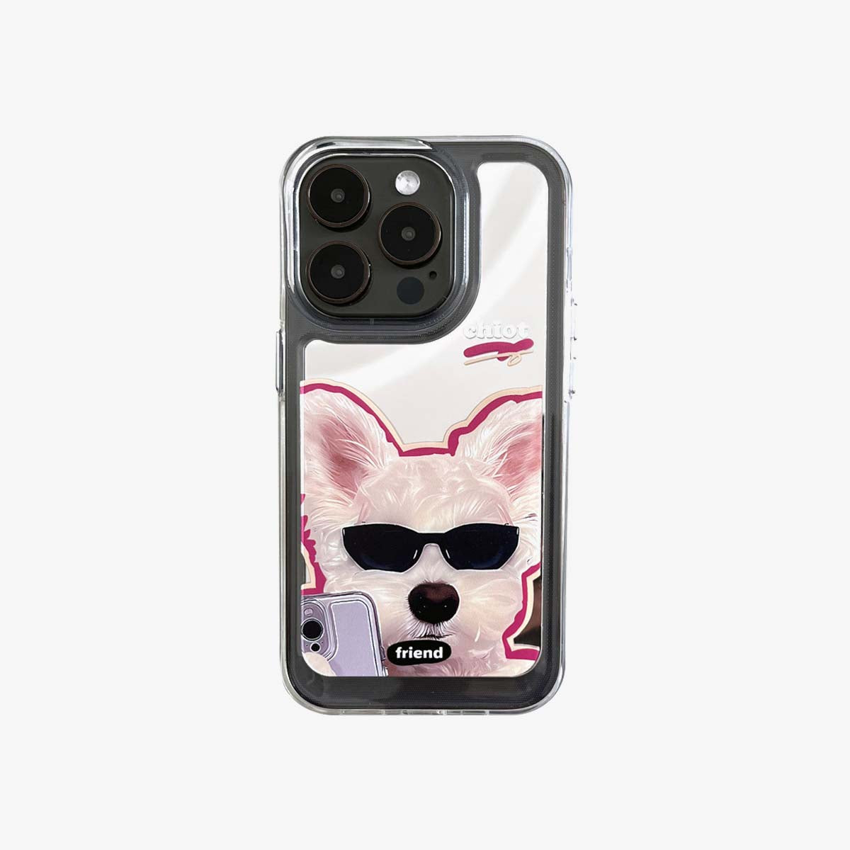 Capa de iPhone espelhada | Caso cães Auto-timer (compre 2 e obtenha 50% de desconto em um)