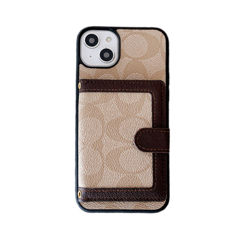 Custodia per iPhone Coach con portafoglio e cinturino tra Crossbody -xk240402