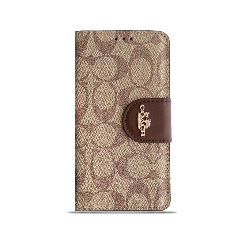 Custodia per iPhone Coach Custode in pelle con supporto per carta Brown-PTK241622