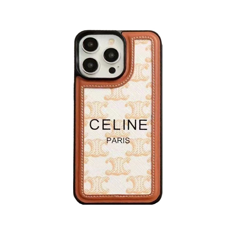 Custodia per iPhone Black Celine con cinghia-SZ231124