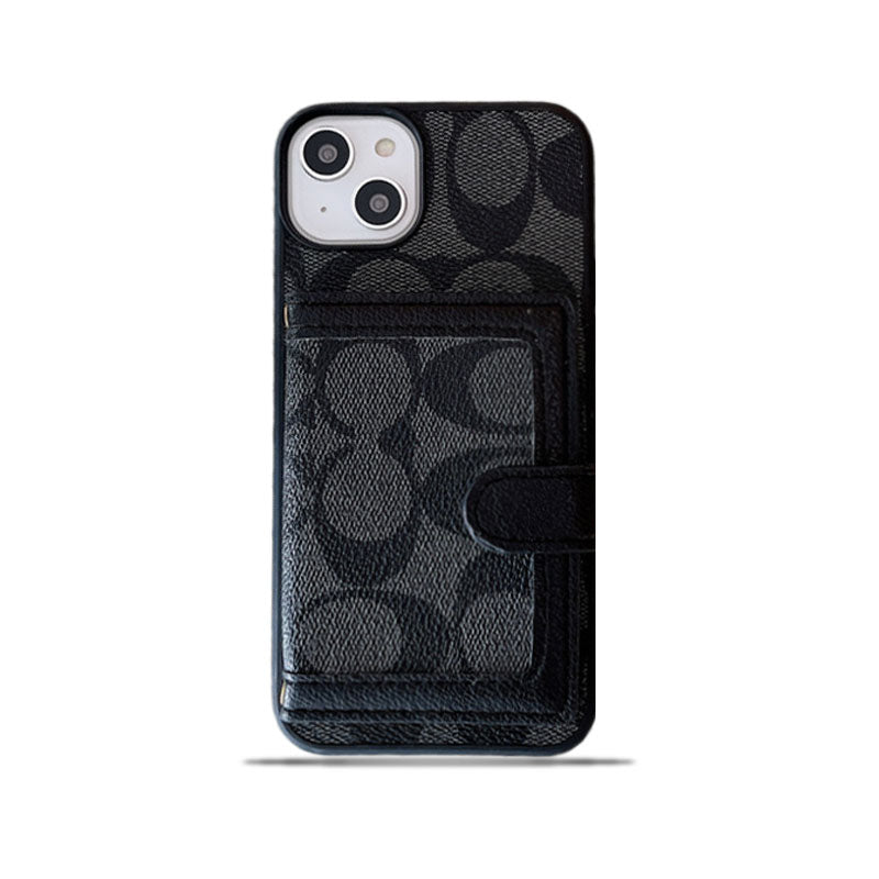 Custodia per iPhone Coach con portafoglio e cinturino tra Crossbody Black -XK240402