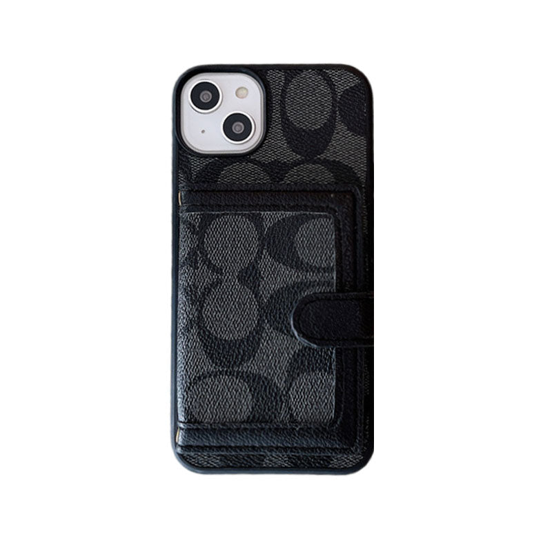 Custodia per iPhone Coach con portafoglio e cinturino tra Crossbody Black -XK240402