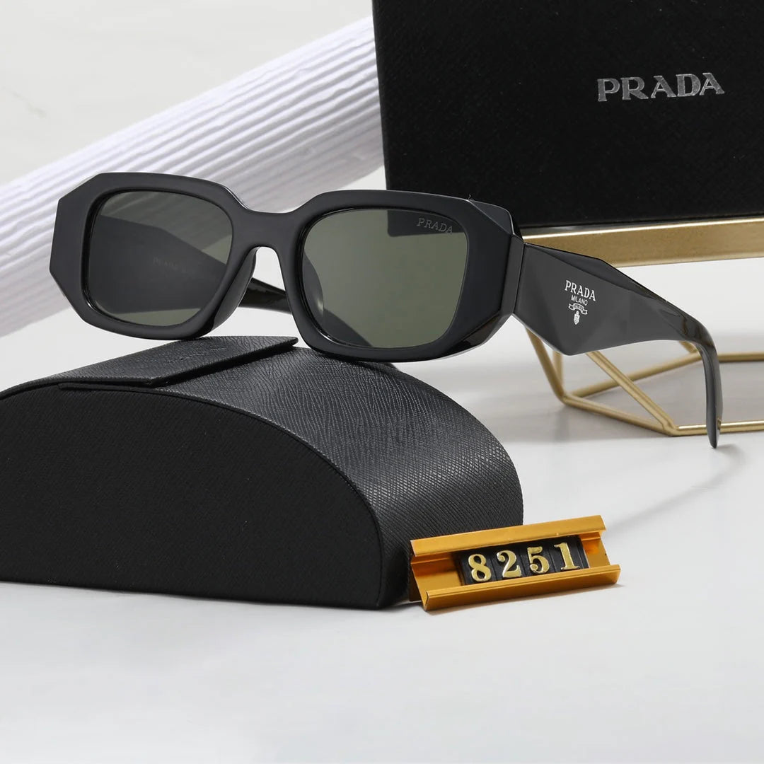 Lunettes de soleil unisexe rétro polygonales 8251