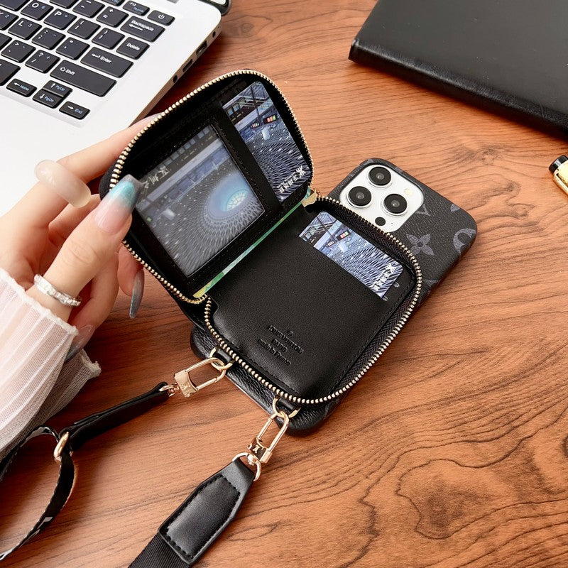 Lou GG Card Holder Chain iPhone Case