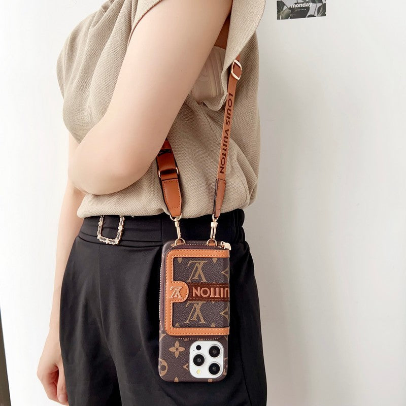 Lou GG Card Holder Chain iPhone Case