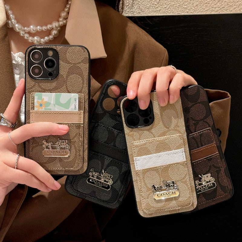 COA -Kartenbeutel Leder iPhone Hülle