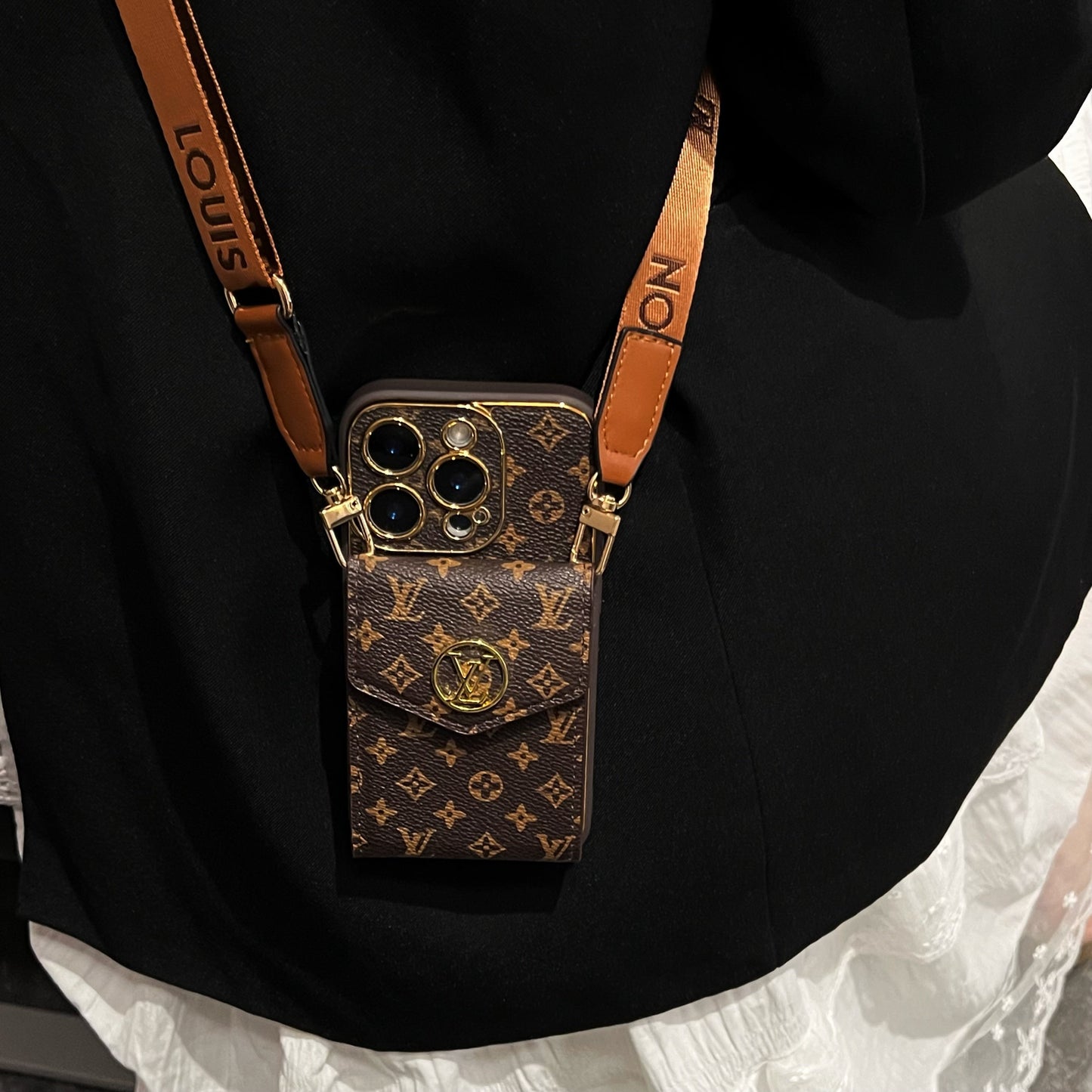 2025年新作 クラシックな高級カードホルダー付きスマホケース 💎📱
