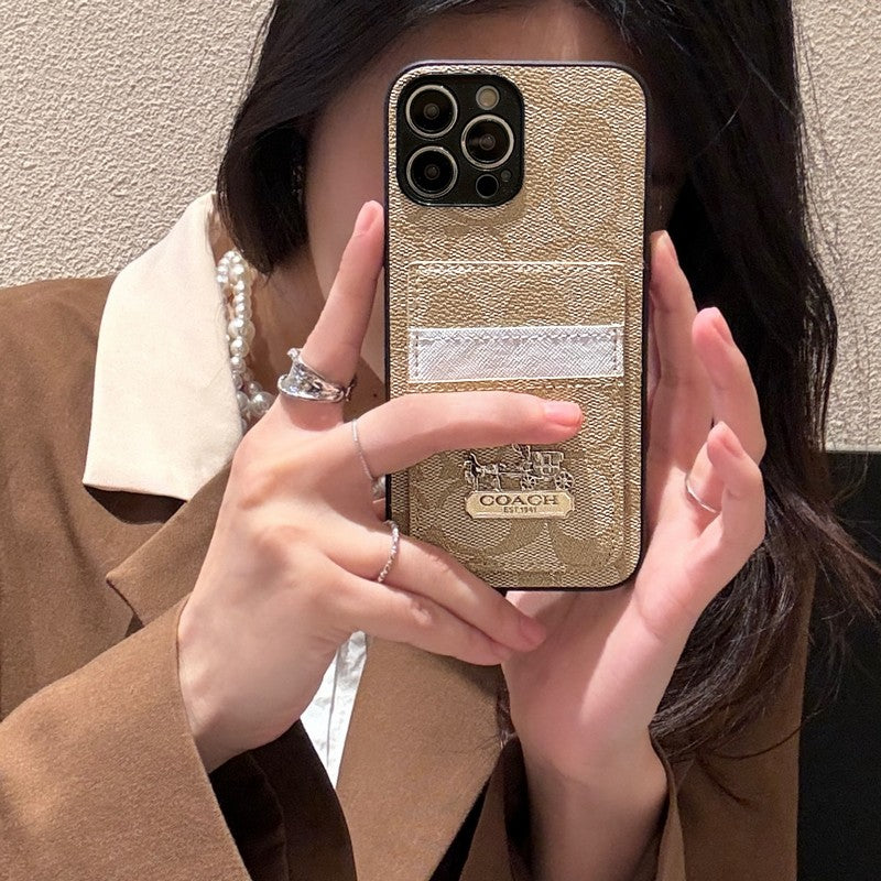 COA -Kartenbeutel Leder iPhone Hülle
