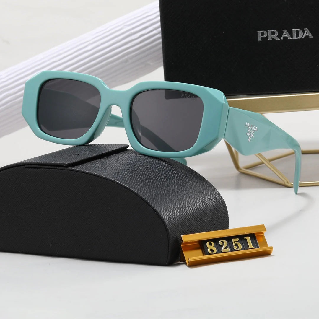 Lunettes de soleil unisexe rétro polygonales 8251