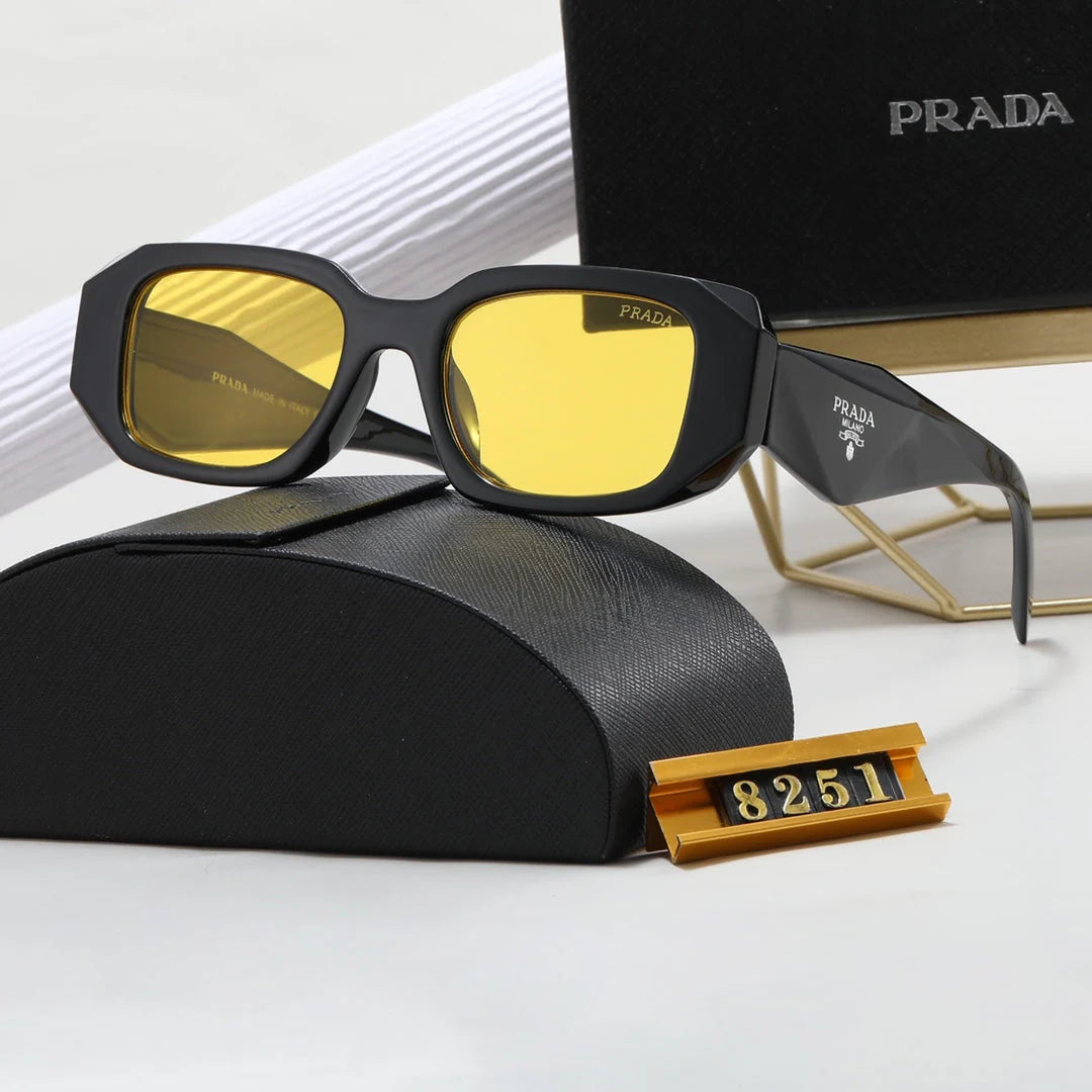 Lunettes de soleil unisexe rétro polygonales 8251