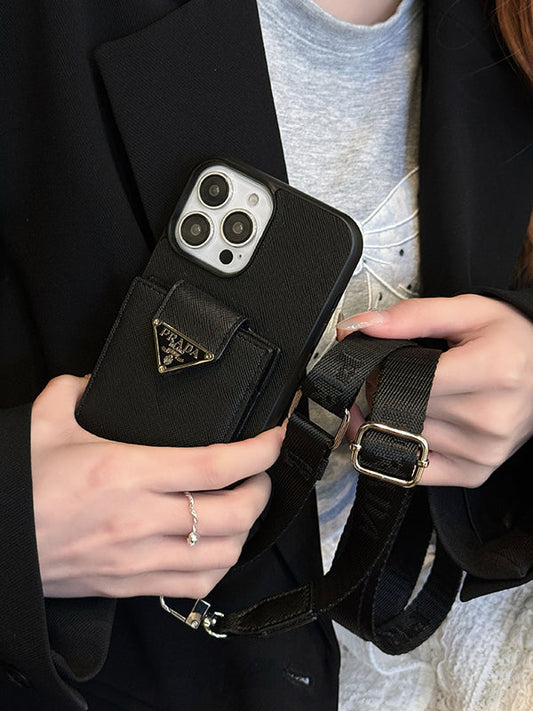 PRA Crossbody Leather iPhone Case