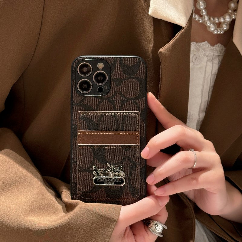 COA -Kartenbeutel Leder iPhone Hülle