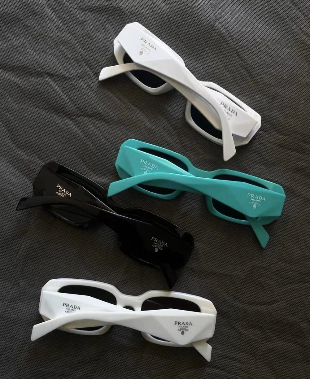 Lunettes de soleil unisexe rétro polygonales 8251