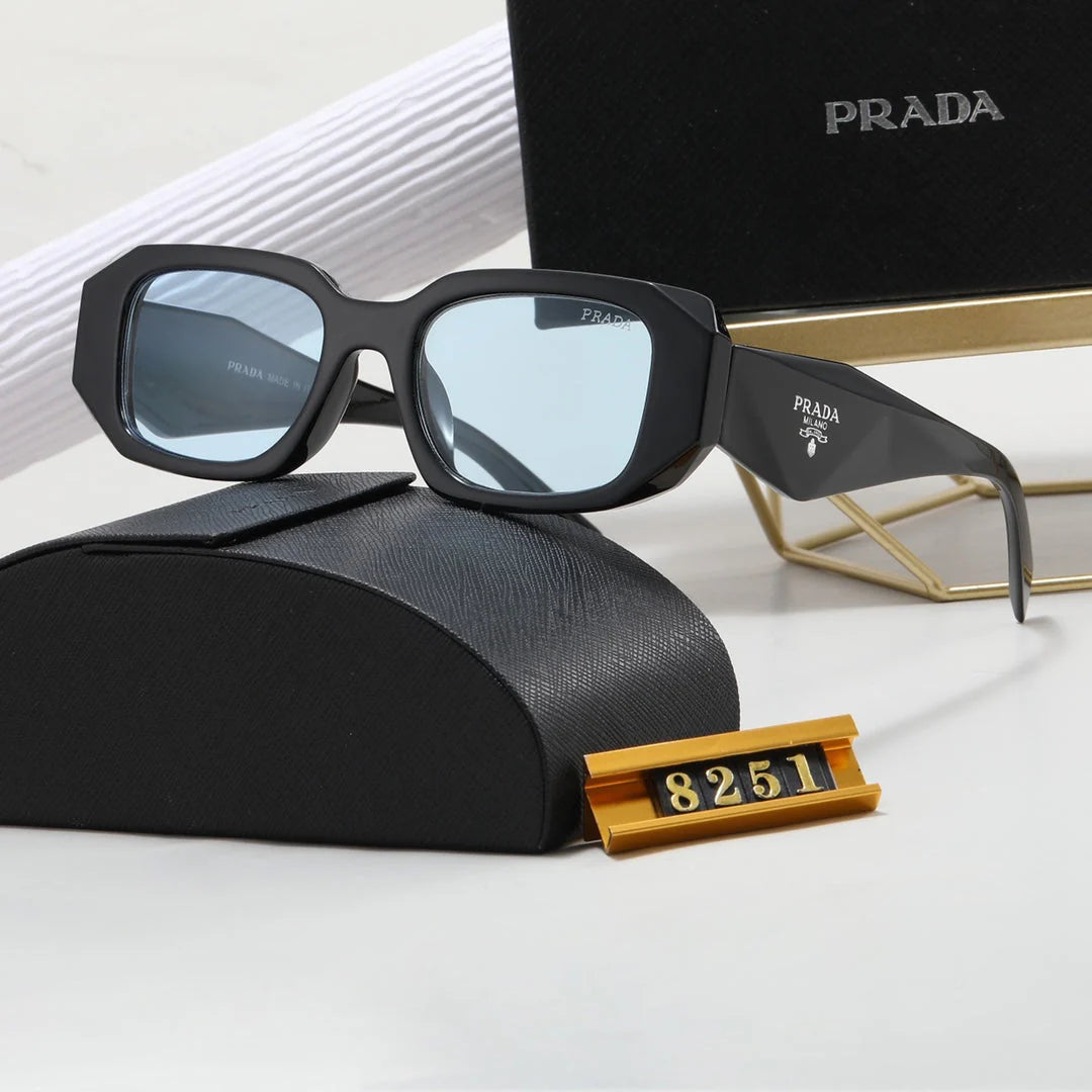 Lunettes de soleil unisexe rétro polygonales 8251