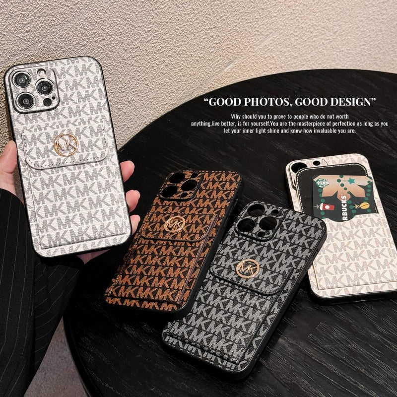 MK Card Bag Gold iPhone Case