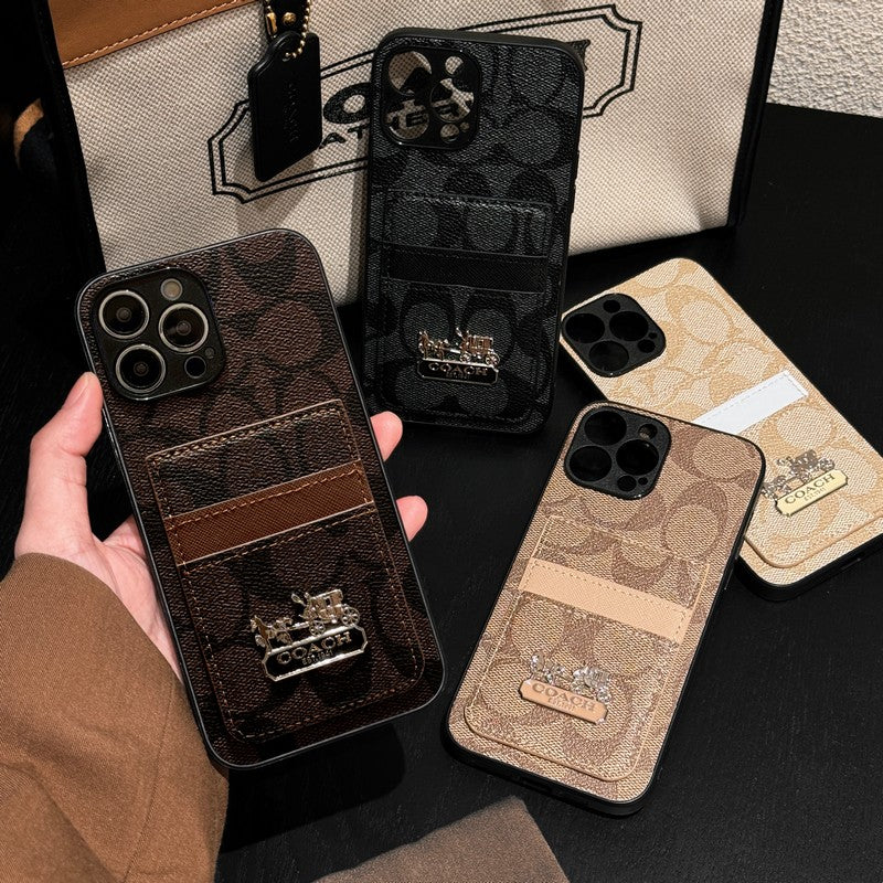 COA -Kartenbeutel Leder iPhone Hülle