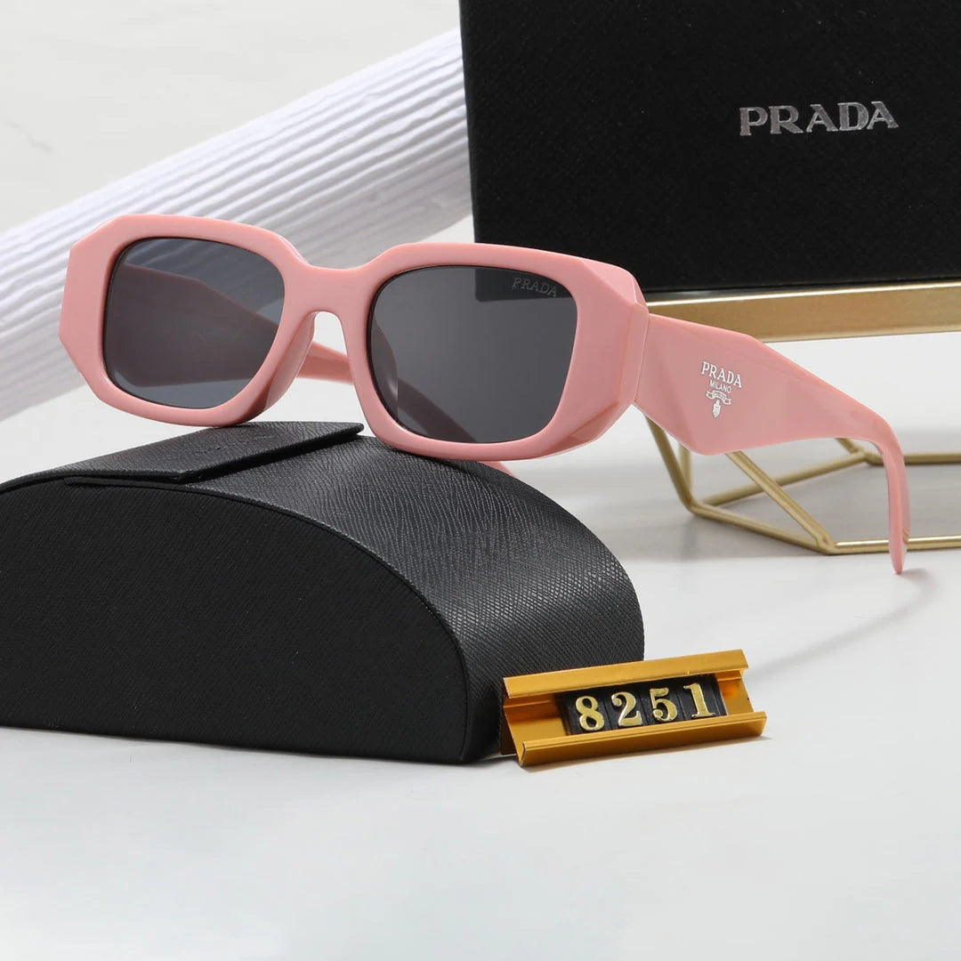 Lunettes de soleil unisexe rétro polygonales 8251