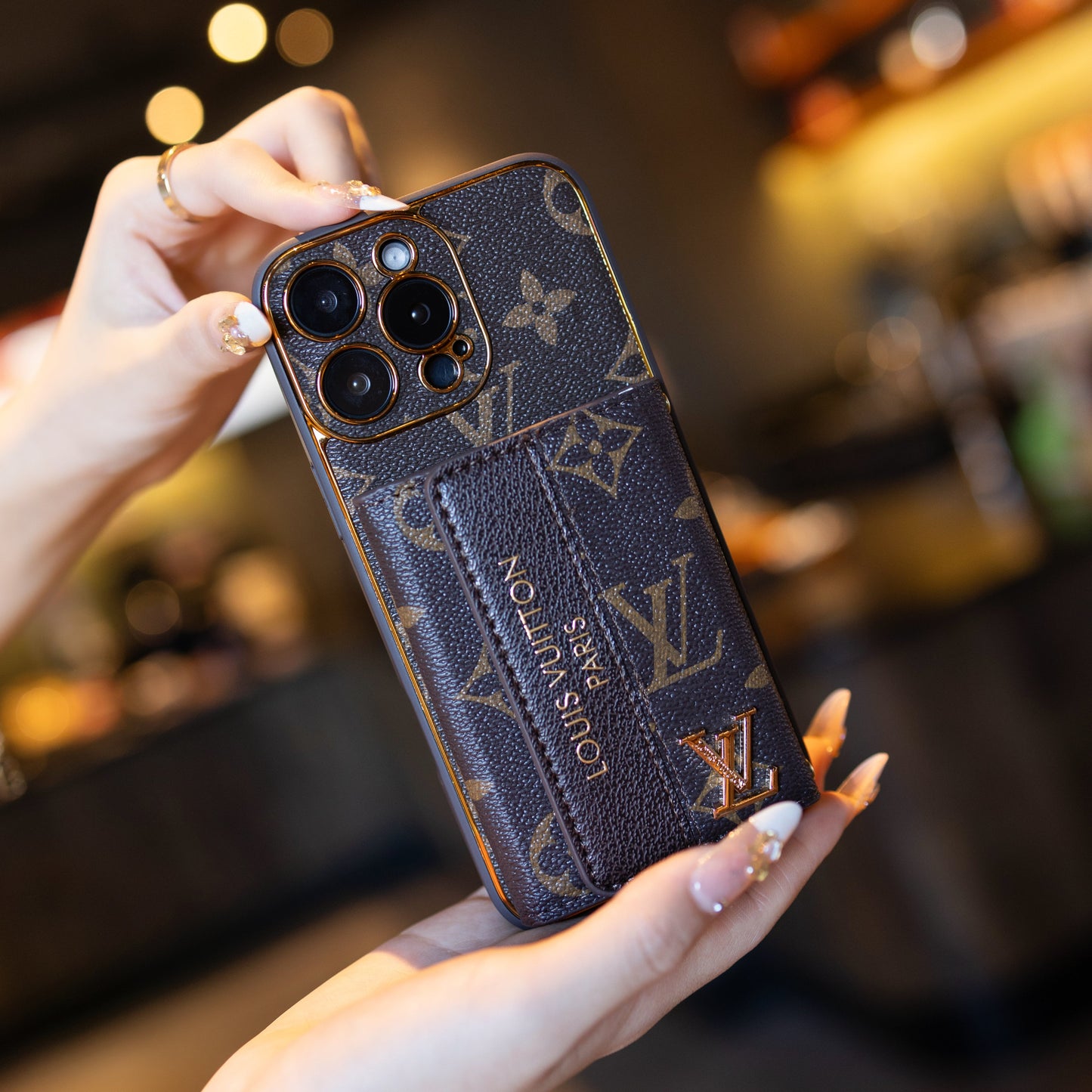 New Classic Luxury Card Holder Phone Case for iPhone Series