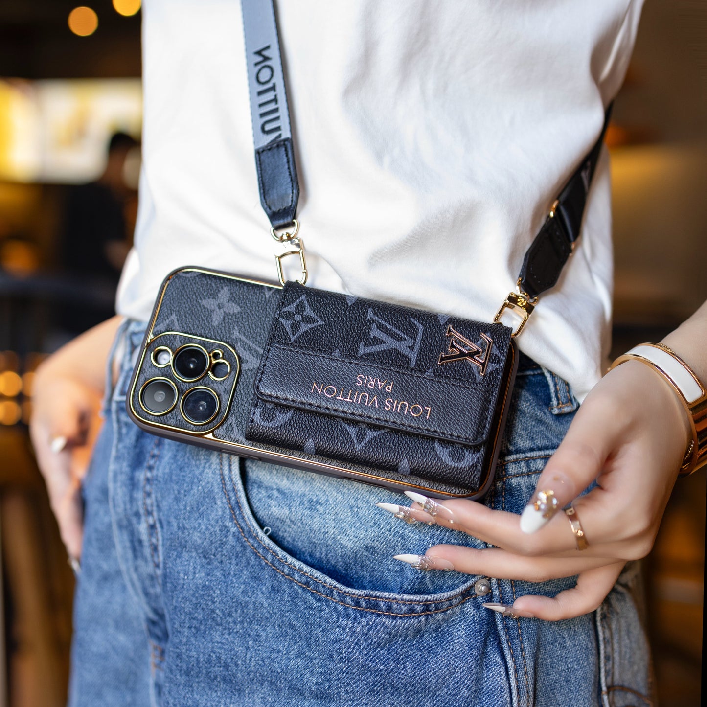 New Classic Luxury Card Holder Phone Case for iPhone Series