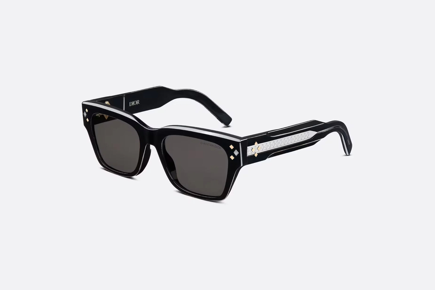 Lunettes de soleil rectangulaires noires CDDMS2I