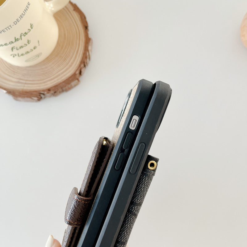 Custodia per iPhone Coach con portafoglio e cinturino tra Crossbody -xk240402