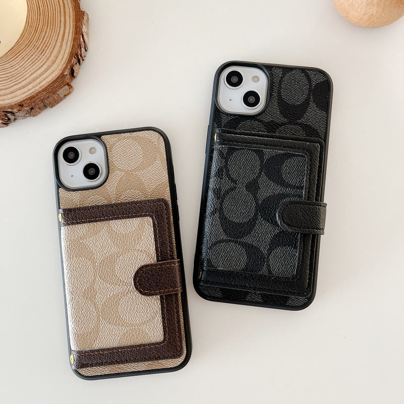 Custodia per iPhone Coach con portafoglio e cinturino tra Crossbody -xk240402