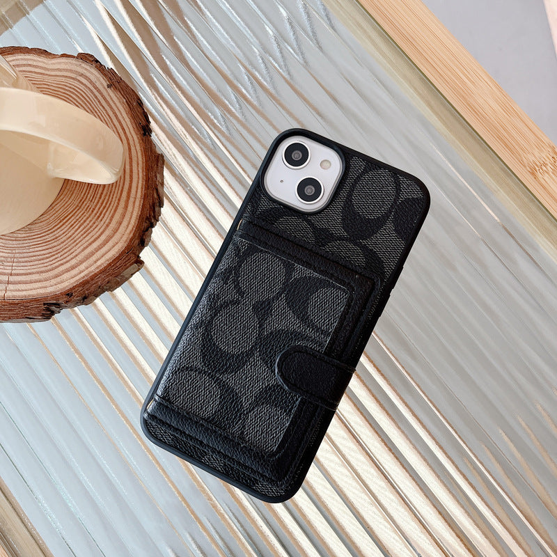 Custodia per iPhone Coach con portafoglio e cinturino tra Crossbody Black -XK240402
