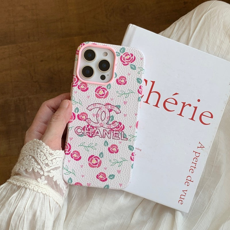 CC Flower Leder iPhone Hülle