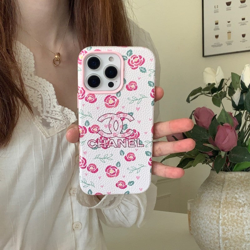 CC Flower Leder iPhone Hülle